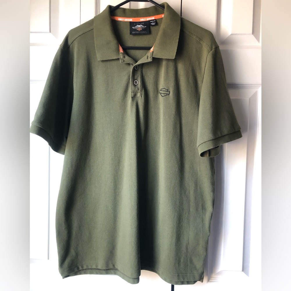 Mens Harley Davidson Polo Shirt. Size L.